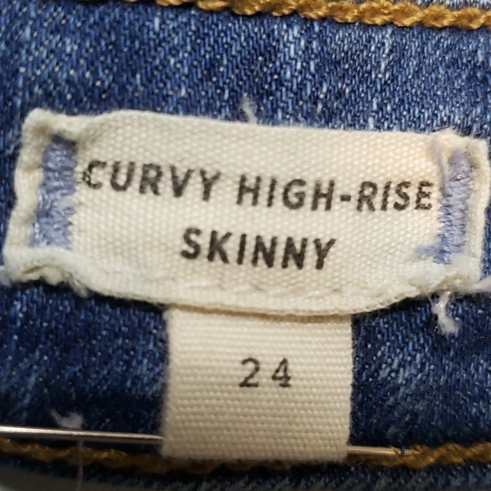 Madewell Curvy High-Rise Skinny Jeans: Drop Step-Hem,Size 24